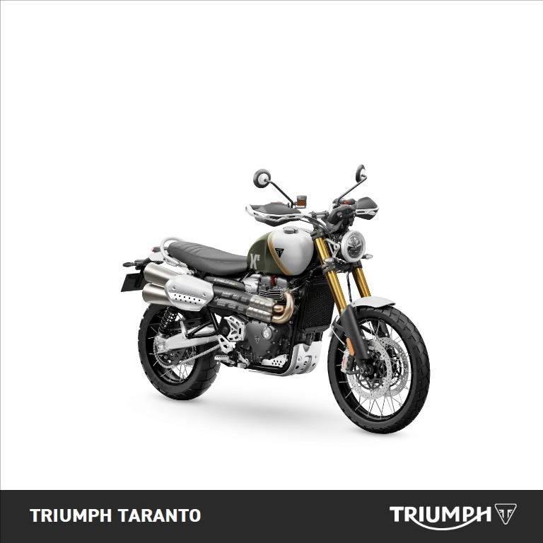 TRIUMPH Scrambler 1200 XE Matt Khaki Green / Matt Crystal White Abs